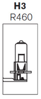 Automobilinė lemputė - H3 (R460) RING 24V; 70W; PK22s