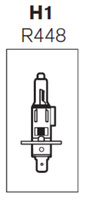 Automobilinė lemputė - H1 (R448) RING 12V; 55W; P14.5s