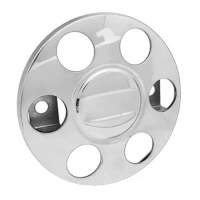 Osłona na felgę 17,5" – stal nierdzewna, zamknięty środek, 6 otworów, PCD 205 mm