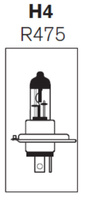 Automobilinė lemputė - H4 (R475) RING 24V; 75/70W; P43T